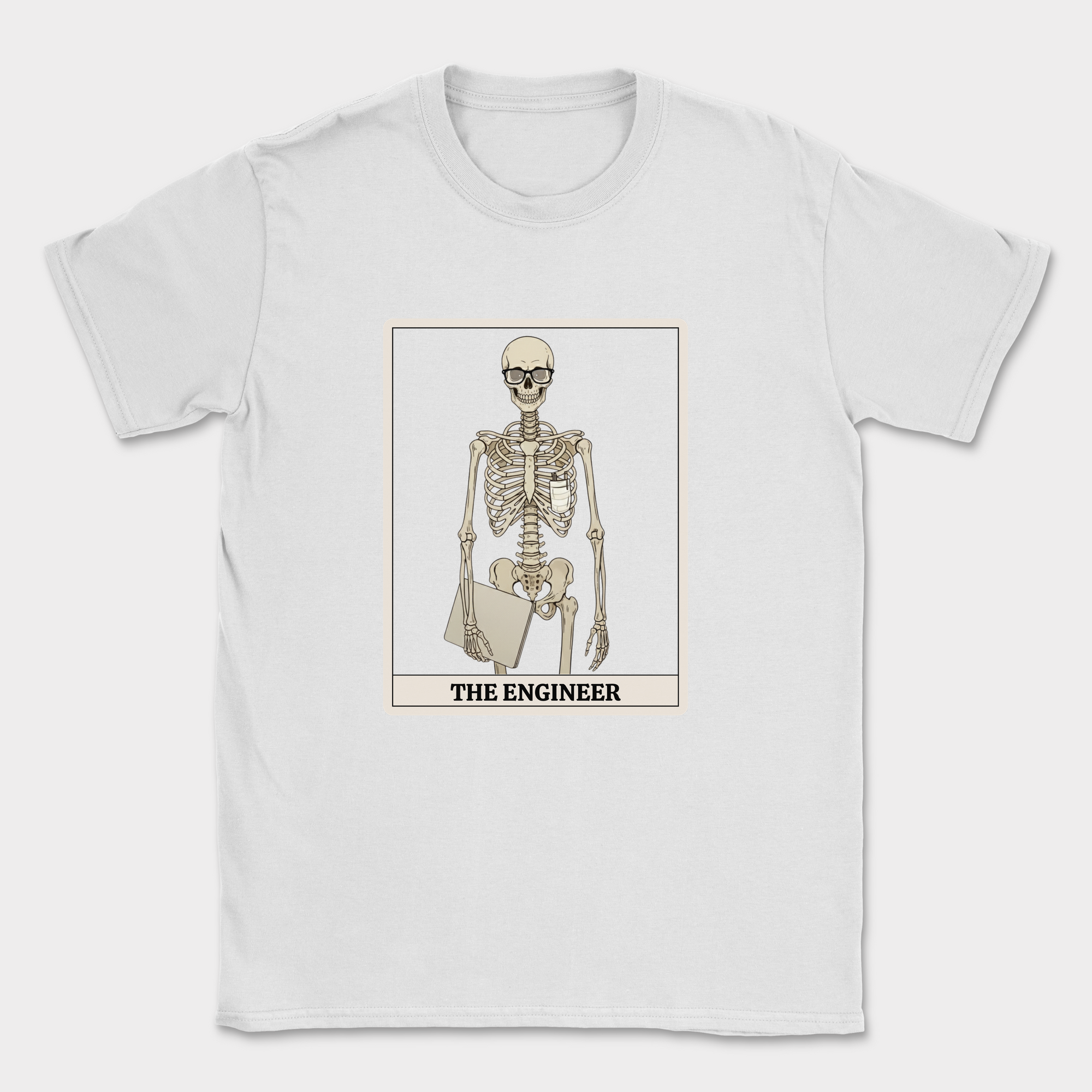 skeleton engineer shirt — White