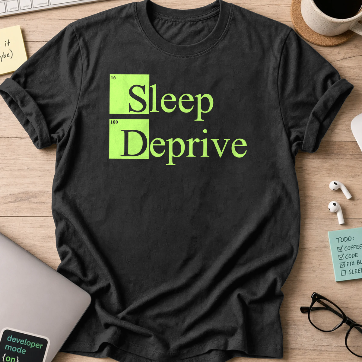 sleep deprive shirt - Black