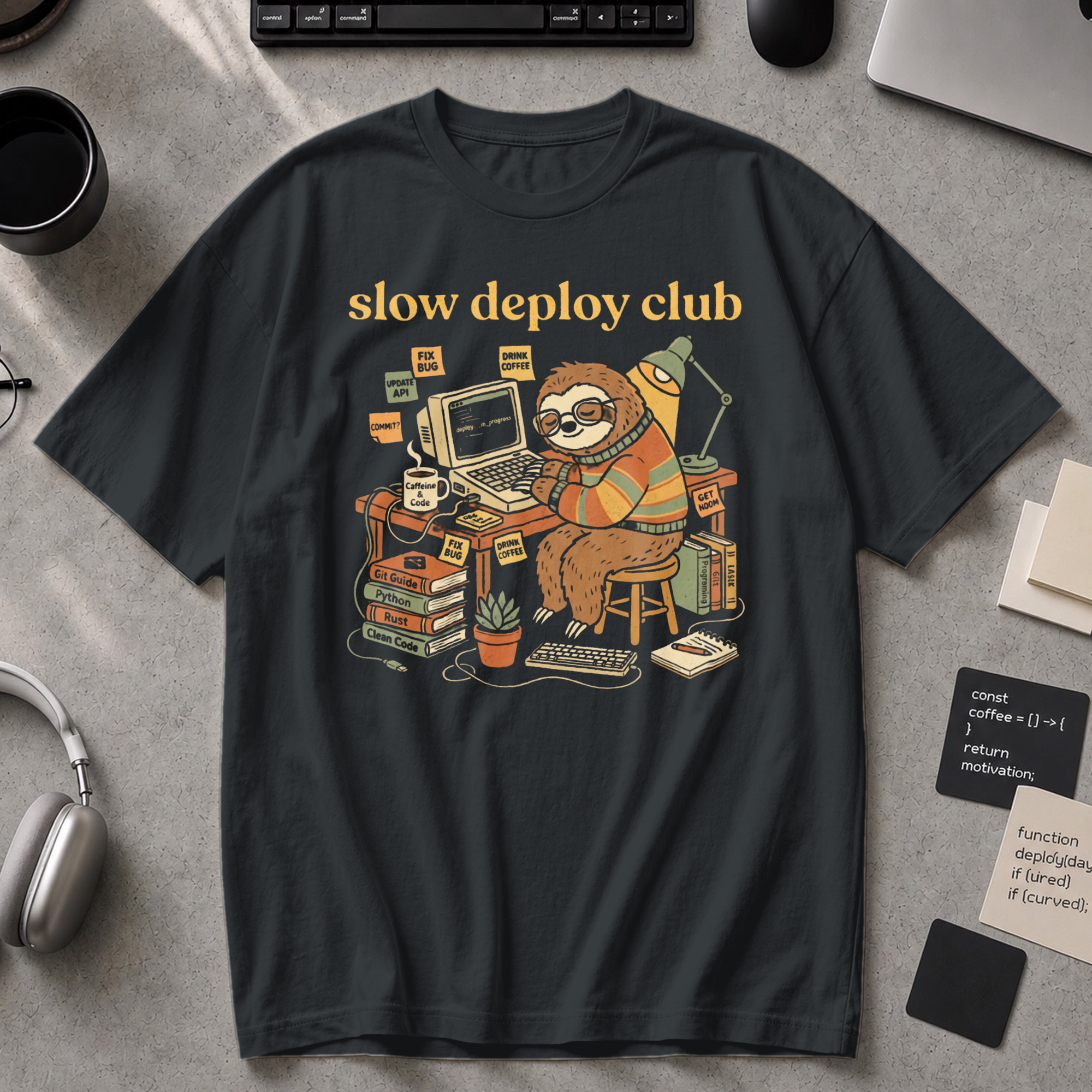 Slow Deploy Club Premium Shirt - Black