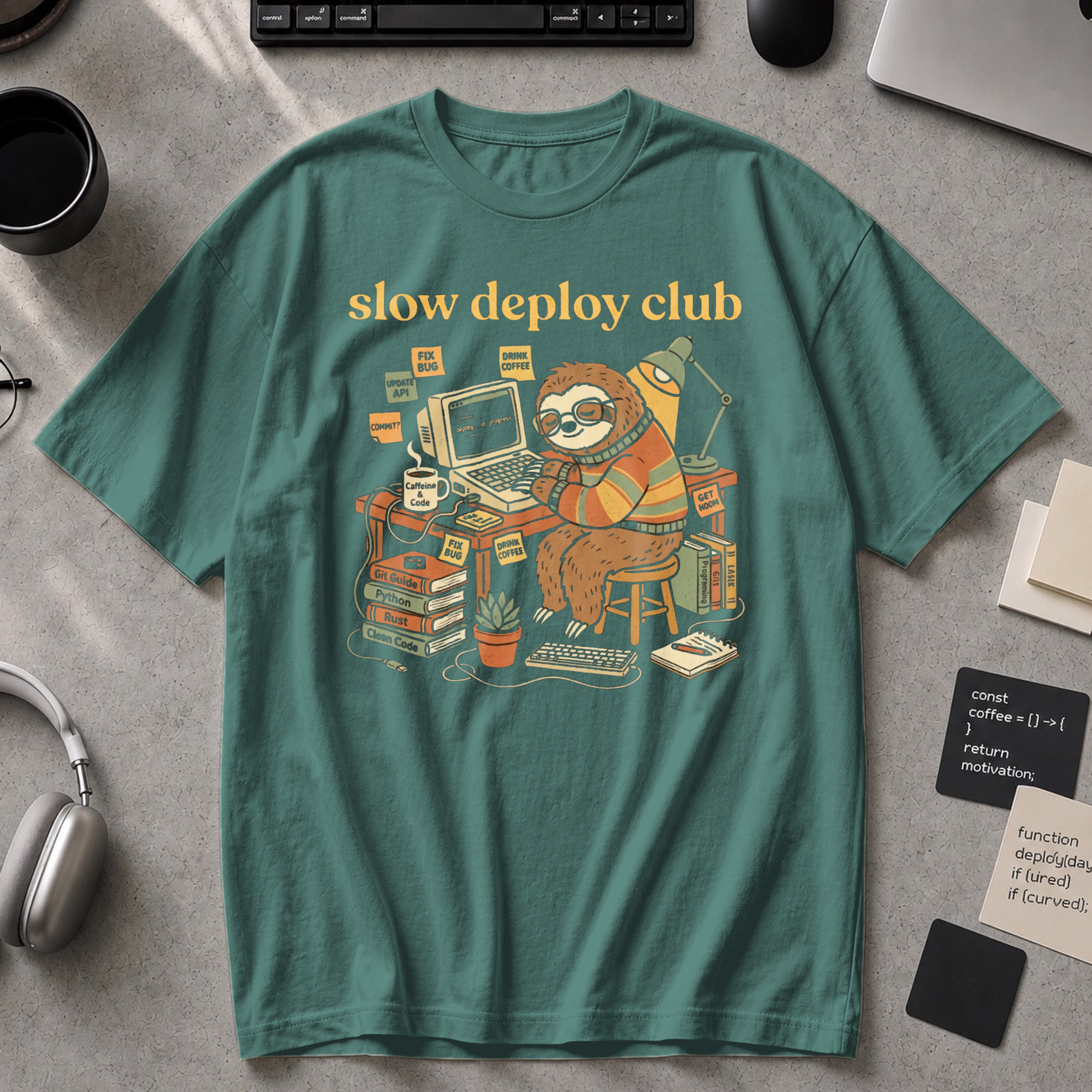 Slow Deploy Club Premium Shirt - Blue Spruce