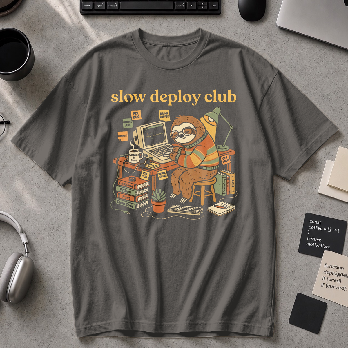 Slow Deploy Club Premium Shirt - Pepper
