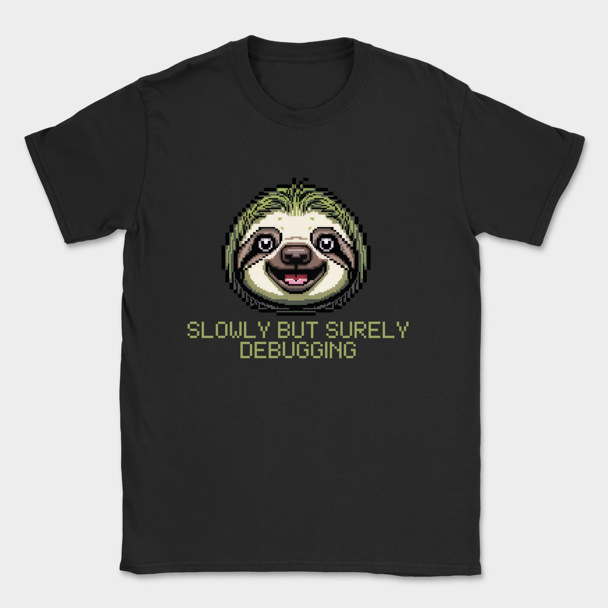 Slowly but surely debugging shirt — Black