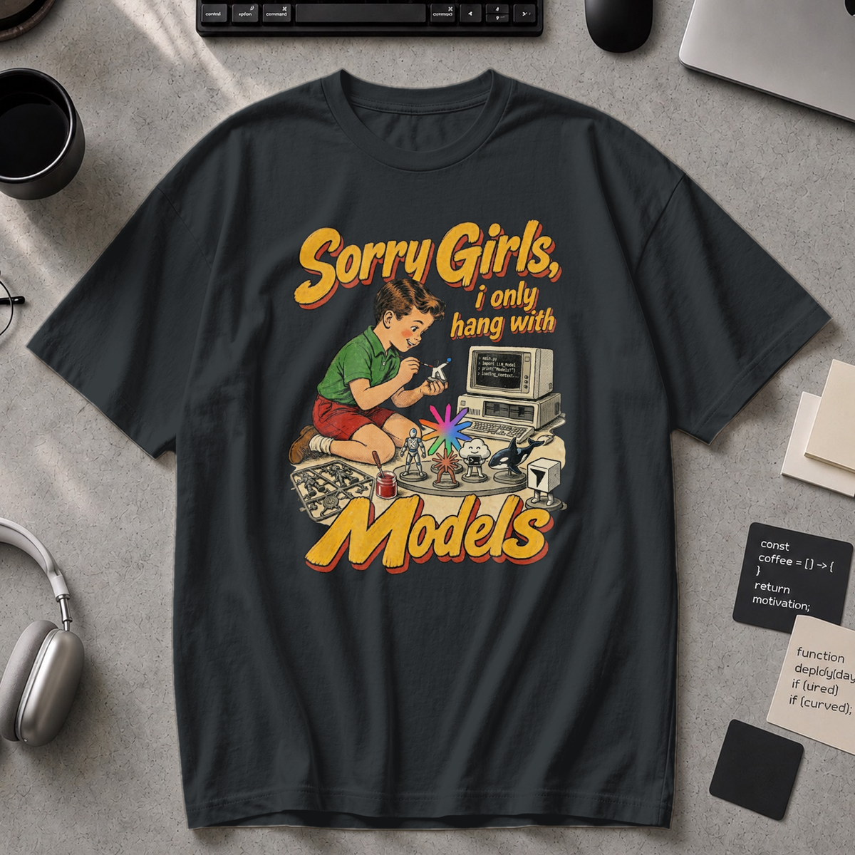 Sorry Girls I Only Hang With Models Premium Shirt - Black