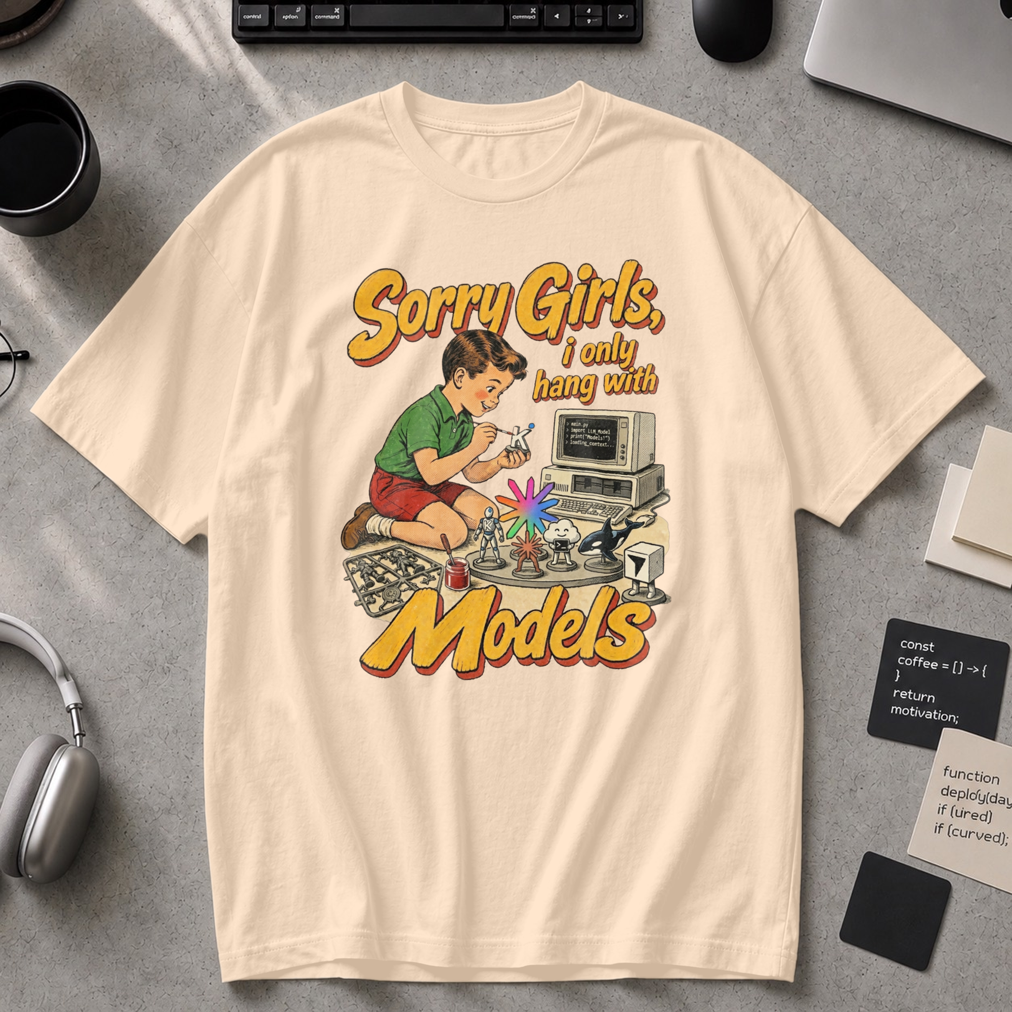 Sorry Girls I Only Hang With Models Premium Shirt - Ivory