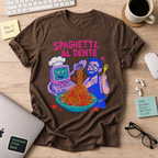 Spaghetti Al Dente Shirt — Dark Chocolate