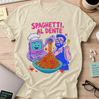 Spaghetti Al Dente Shirt — Natural storefront mockup