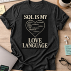 sql is my love language shirt - Black
