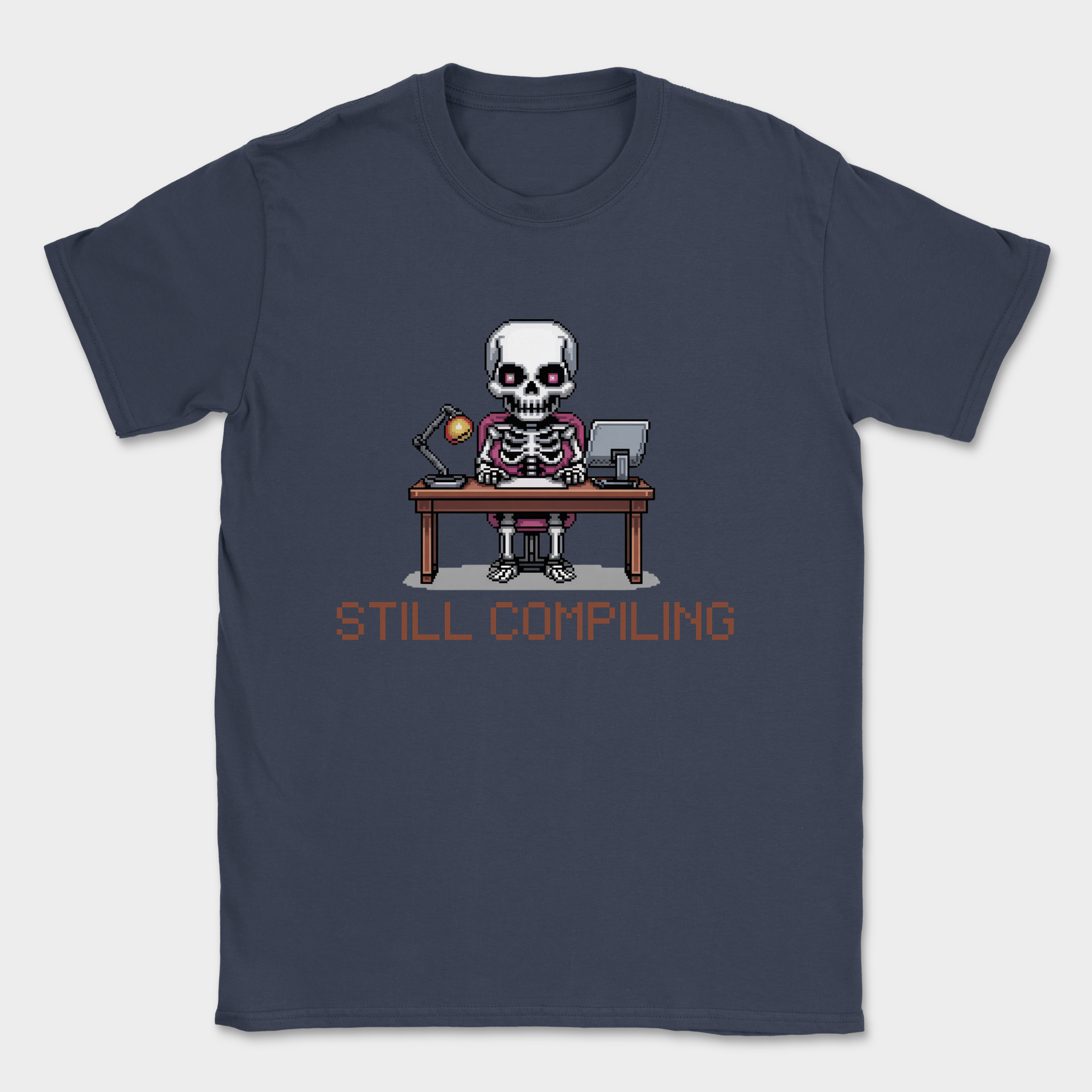 still compiling skeleton shirt — Navy