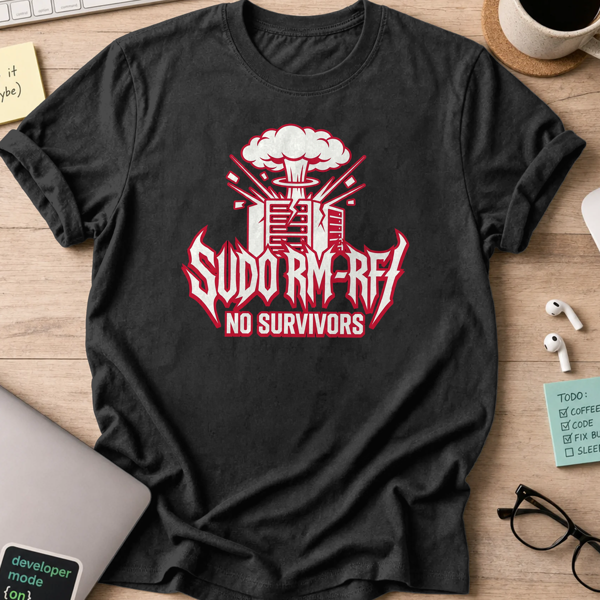 sudo rm rf shirt - Black
