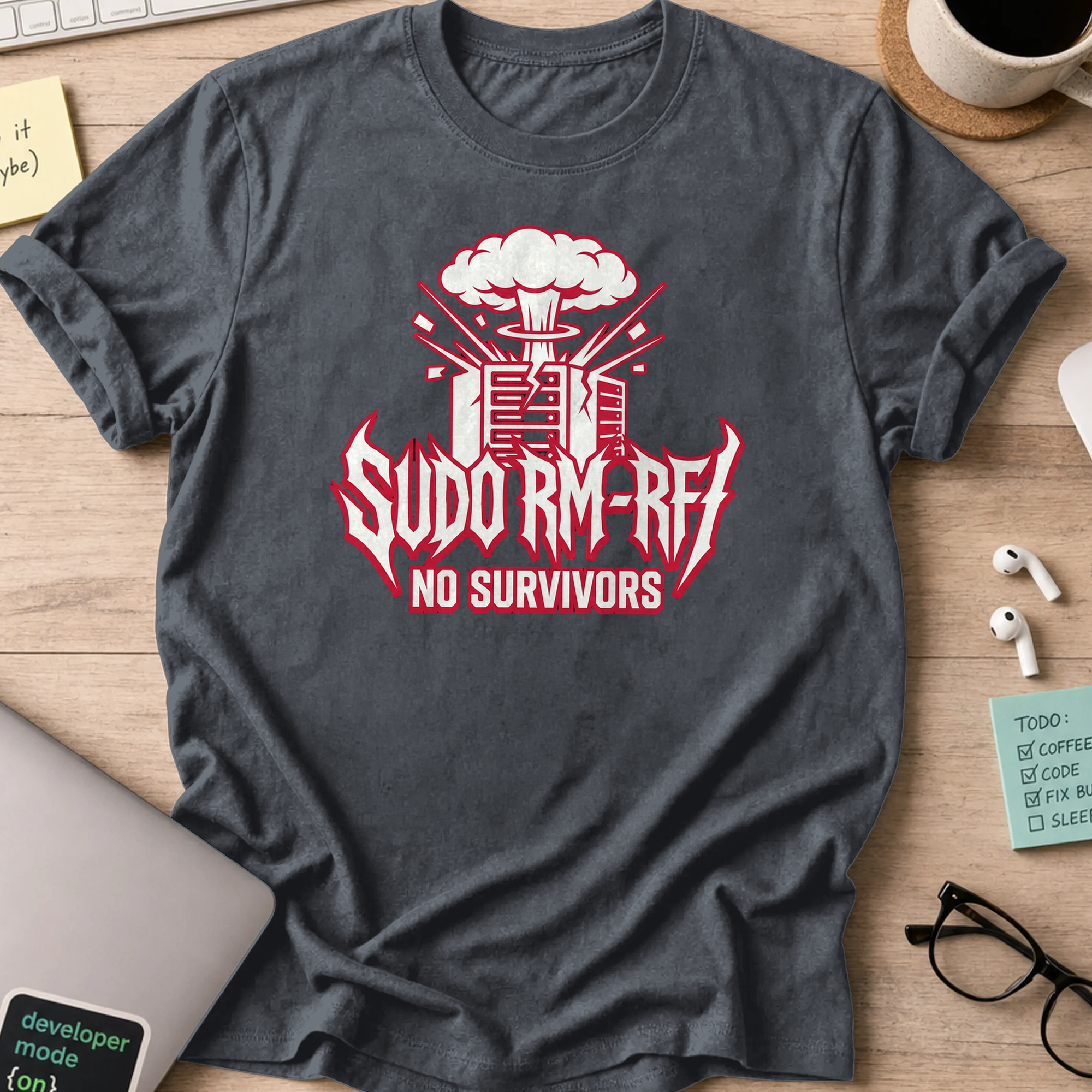 sudo rm rf shirt - Dark Heather