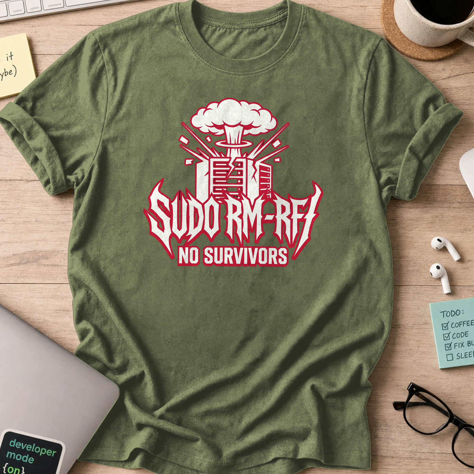 sudo rm rf shirt - Military Green