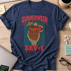 Summerween Seven Shirt — Navy storefront mockup