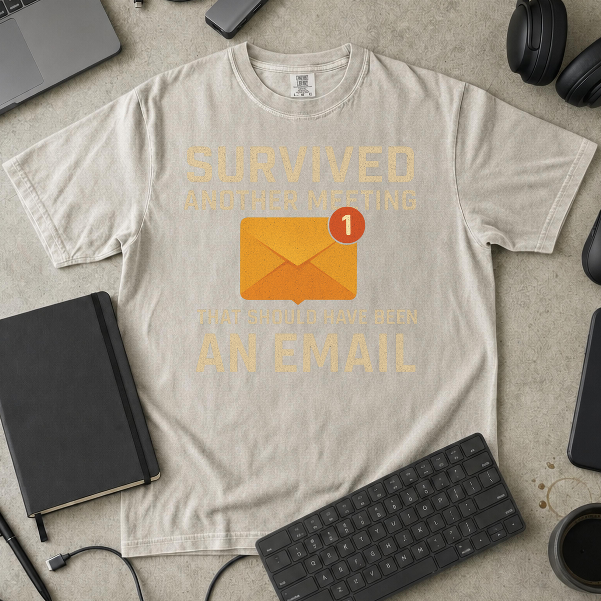 survived another meeting Premium Shirt — ivory Premium Shirt mock-up