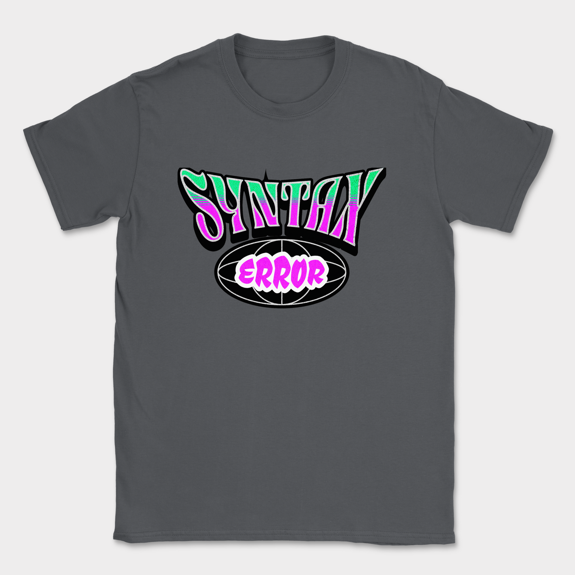 syntax error street style shirt — Dark Heather Grey