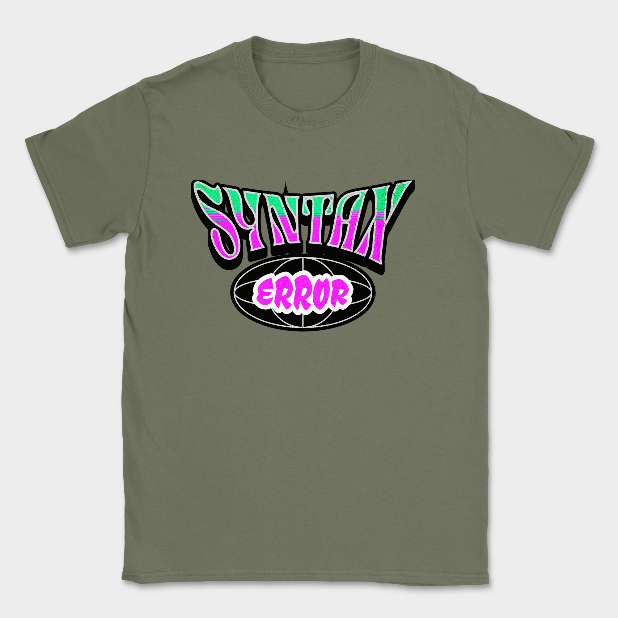 syntax error street style shirt — Military Green