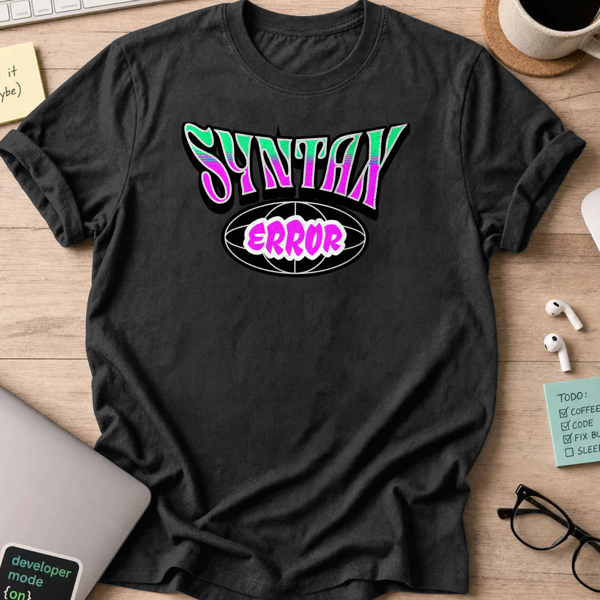syntax error street style shirt - Black