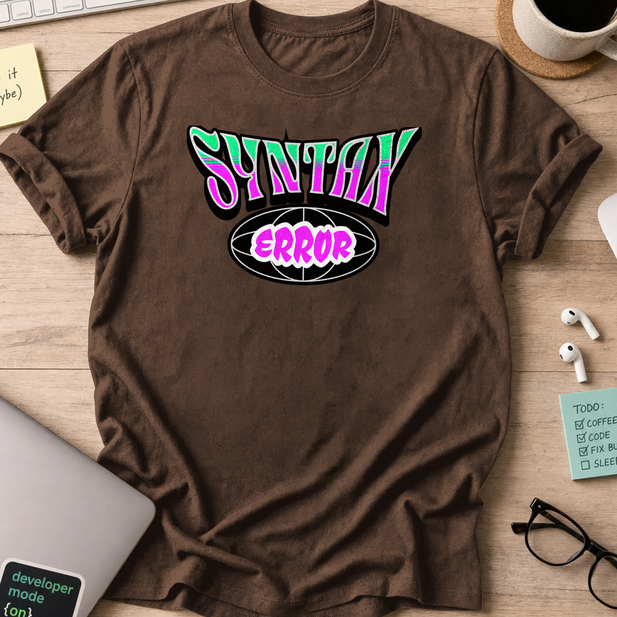 syntax error street style shirt - Dark Chocolate