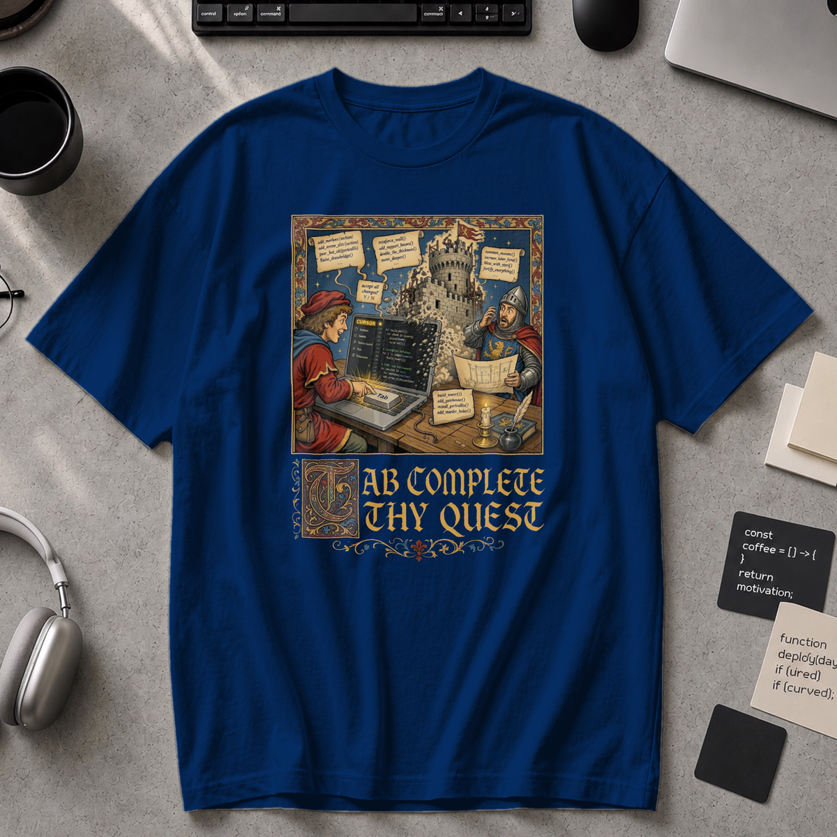 Tab Complete Thy Quest Premium Shirt - True Navy