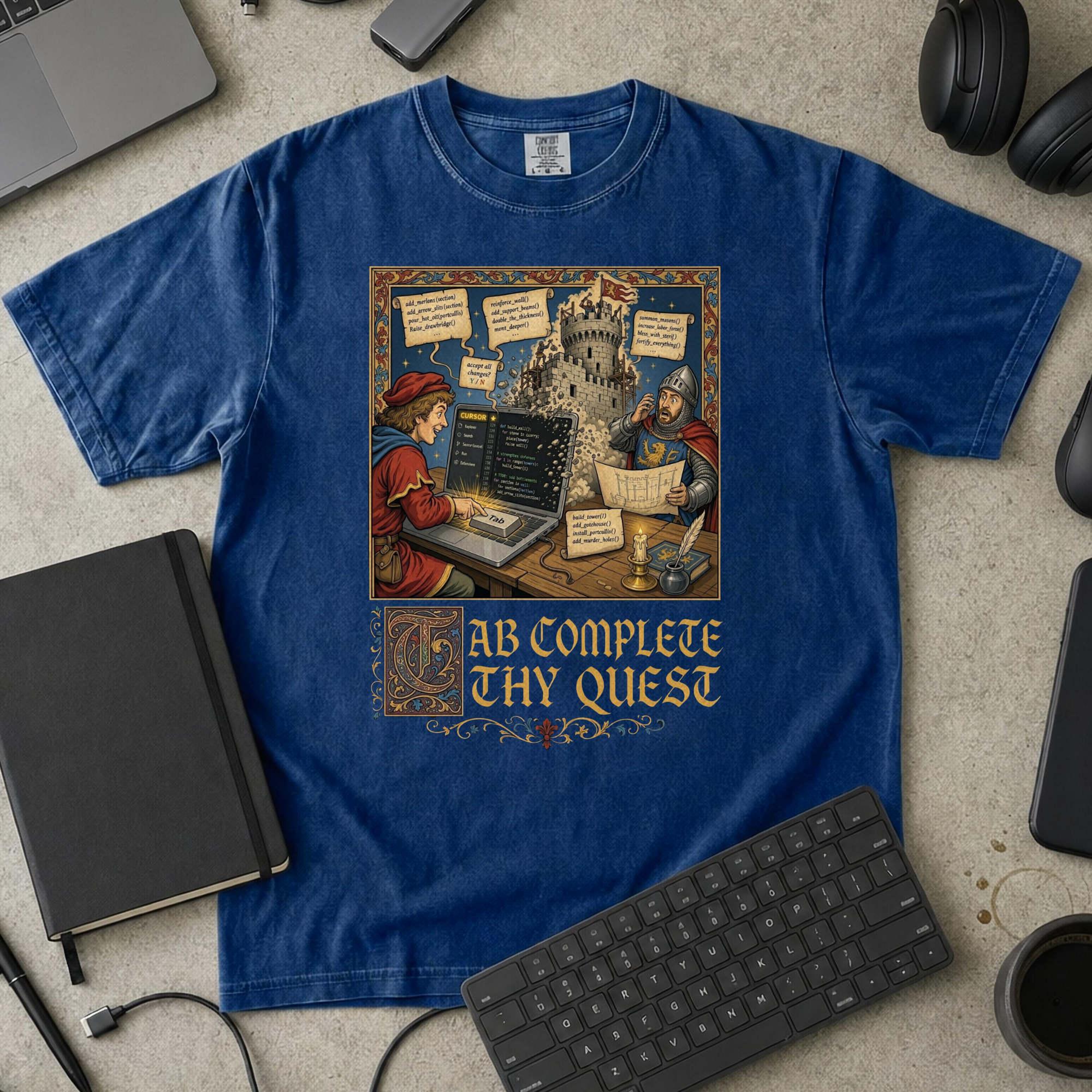 Tab Complete Thy Quest Premium Shirt — true navy Premium Shirt mock-up