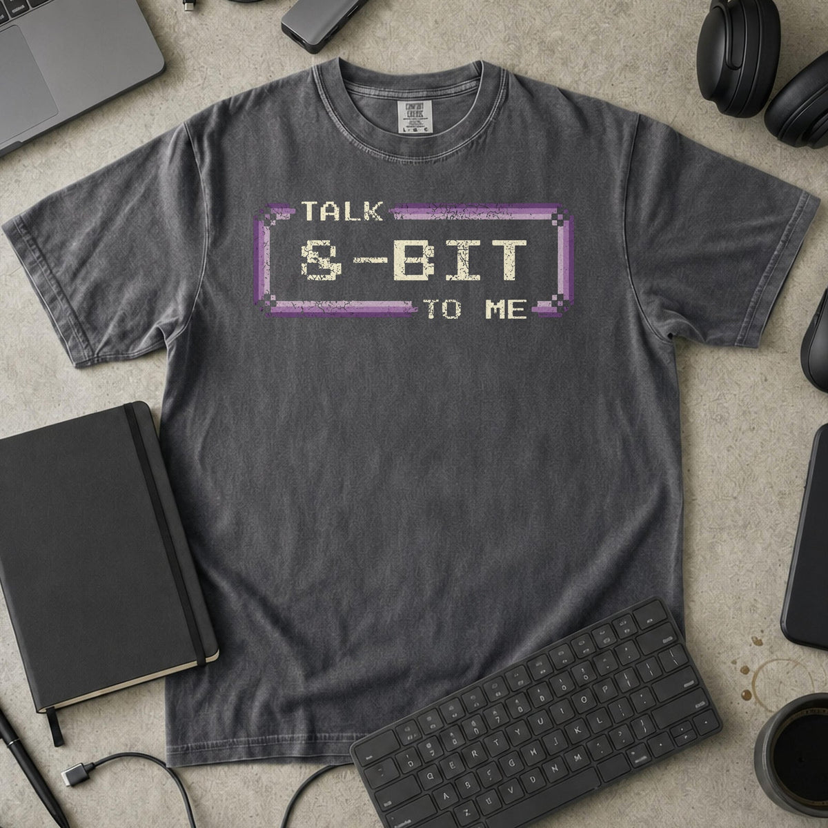 Talk 8 Bit To Me Premium Shirt — pepper Premium Shirt mock-up