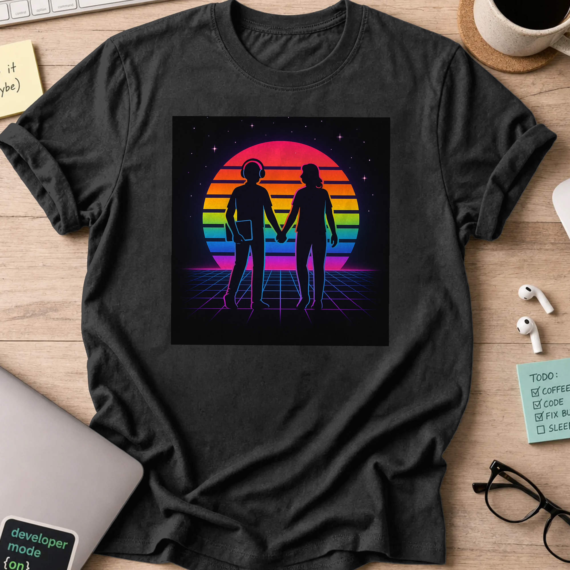 tech nerd lovers shirt - Black