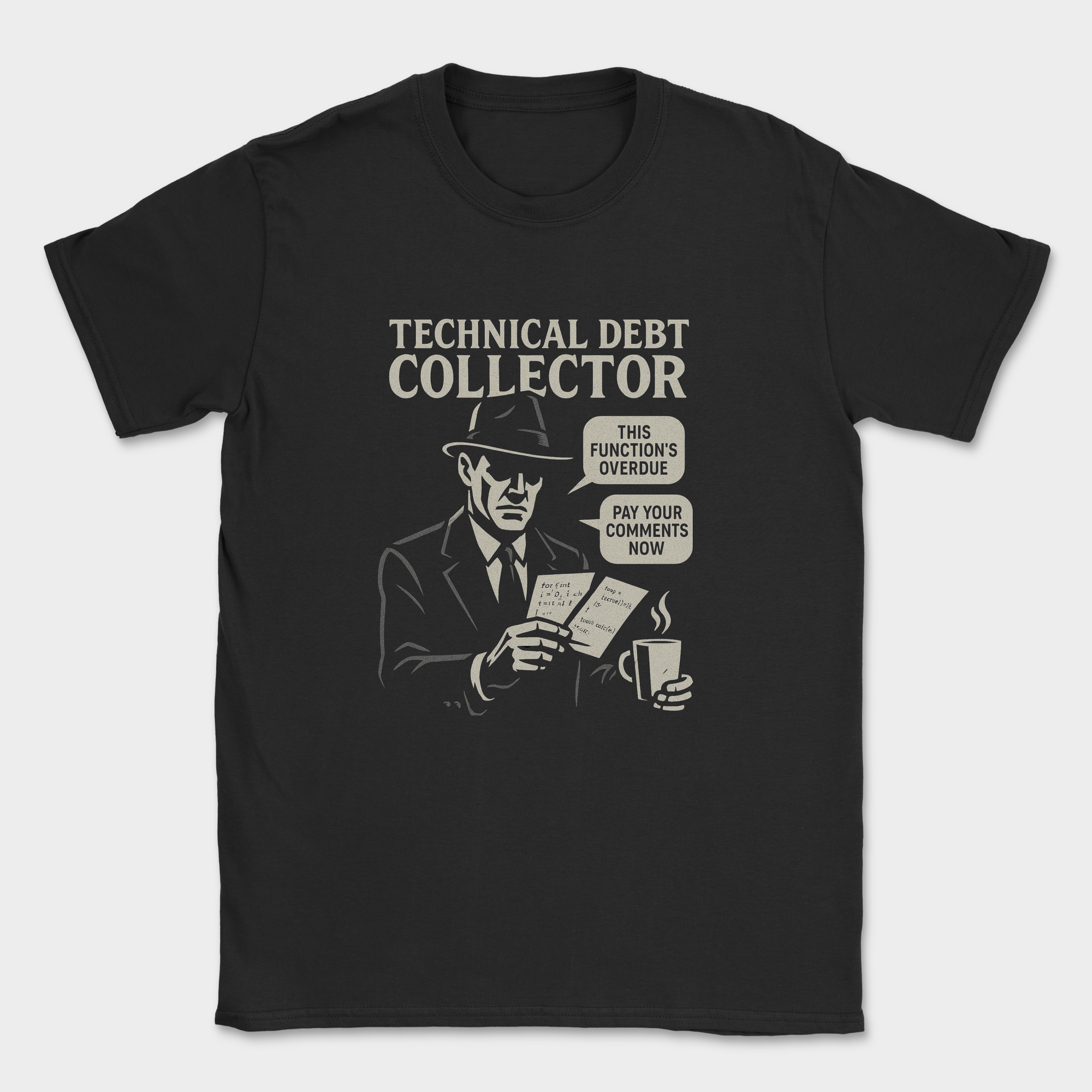 Technical Debt Collector shirt — Black
