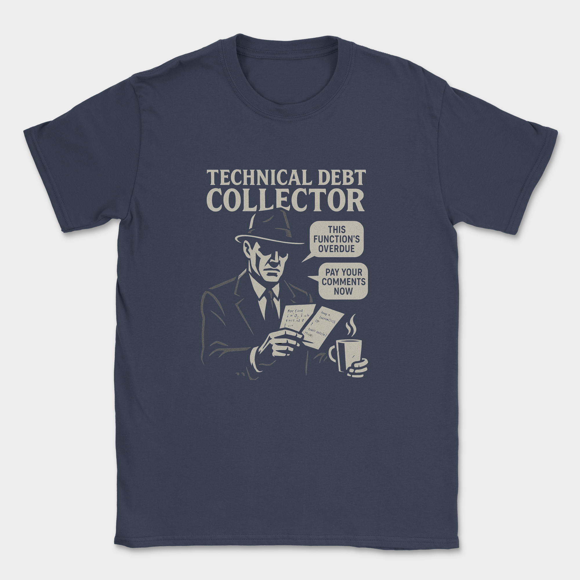Technical Debt Collector shirt — Navy