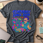 Temporary Since 2019 Shirt — Dark Heather storefront mockup