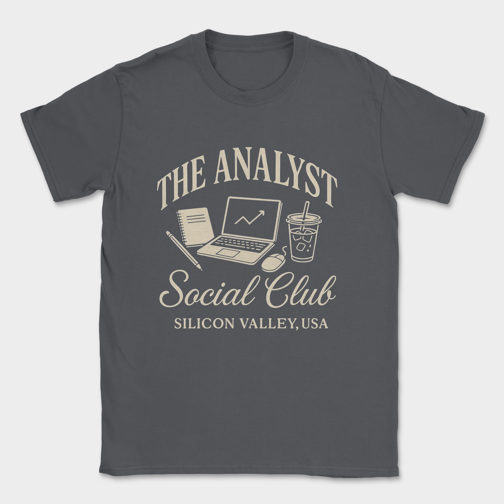 the analyst social club shirt — Dark Heather Grey
