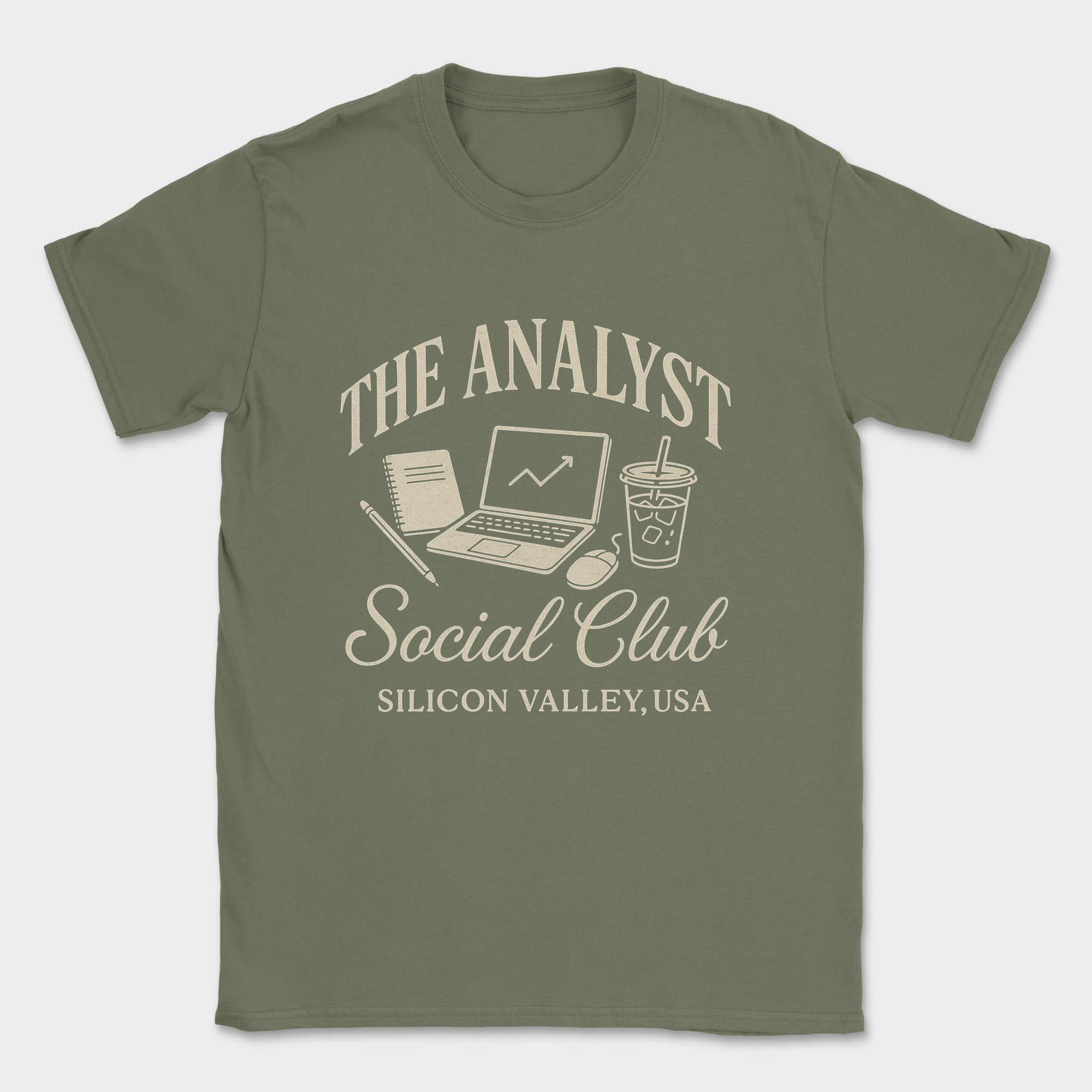 the analyst social club shirt — Military Green