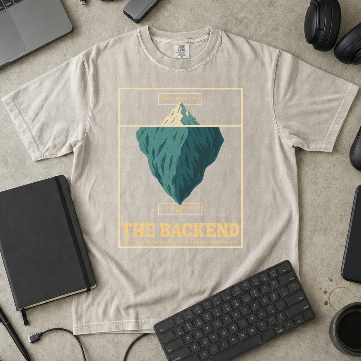 the backend iceberg Premium Shirt — ivory Premium Shirt mock-up