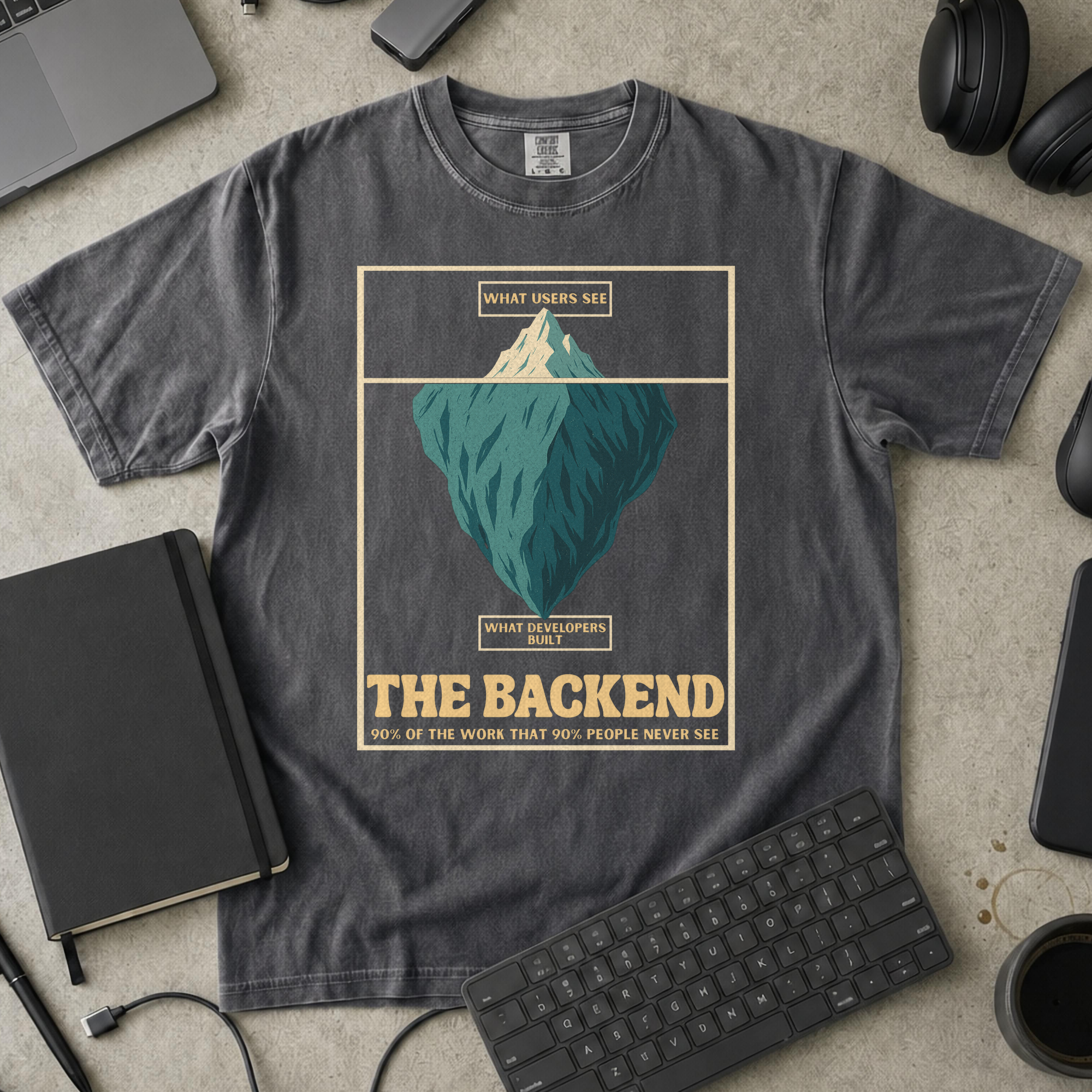 the backend iceberg Premium Shirt — pepper Premium Shirt mock-up