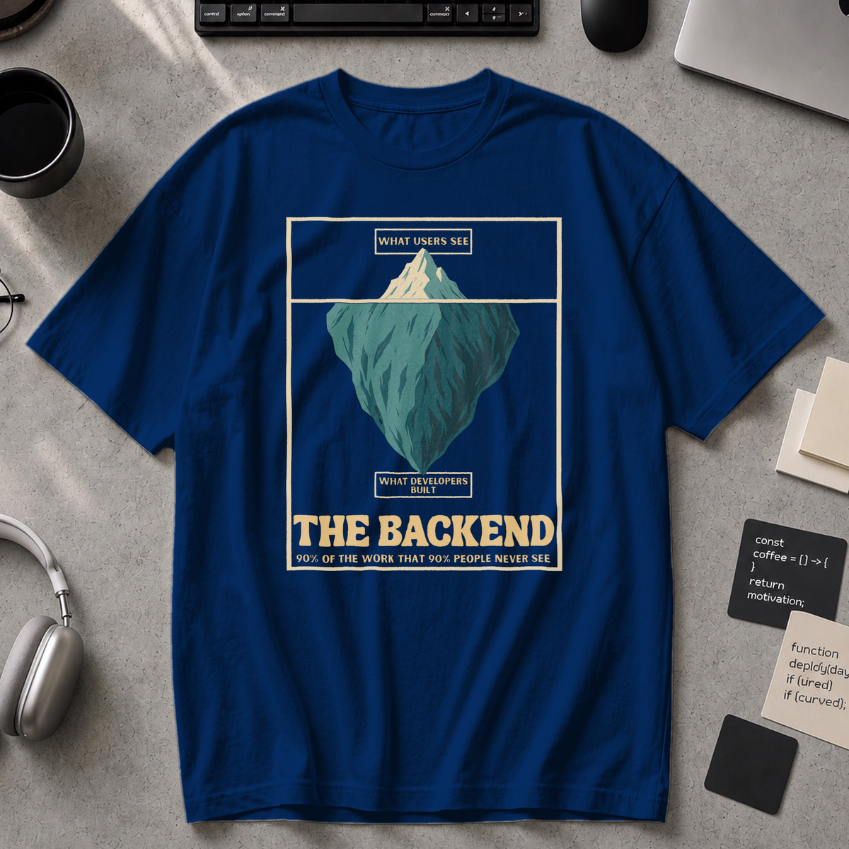 the backend iceberg Premium Shirt - True Navy