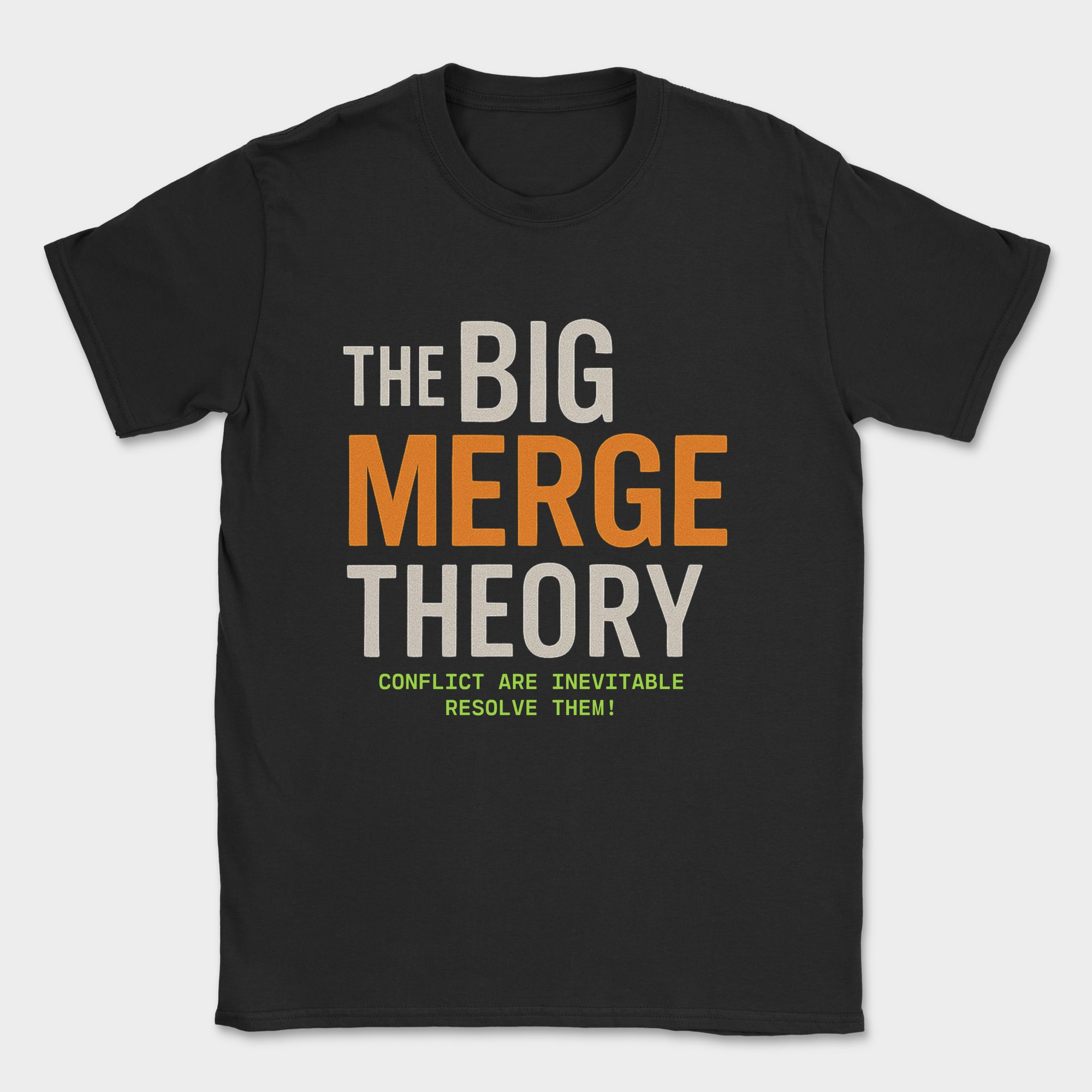 the big merge theory shirt — Black