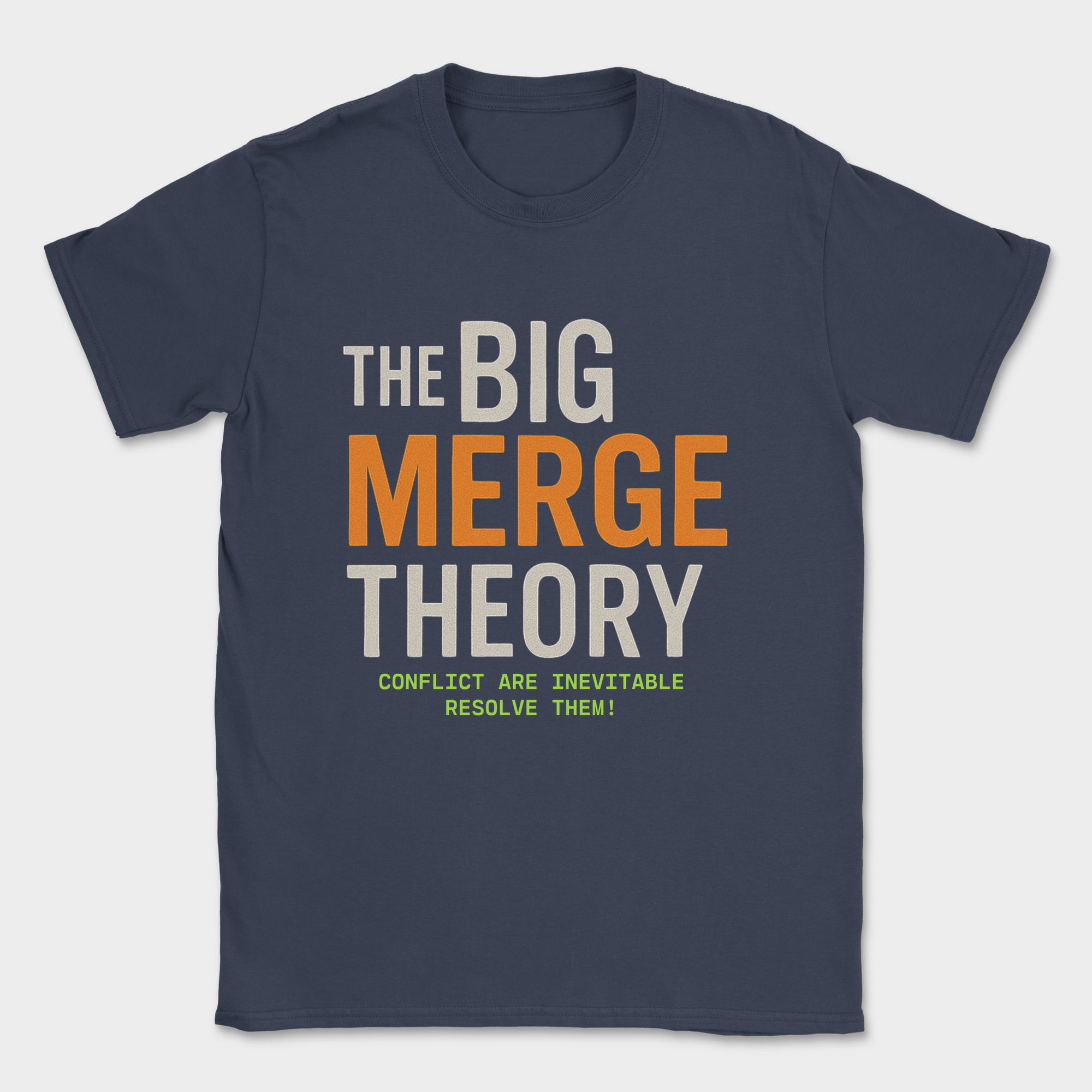 the big merge theory shirt — Navy