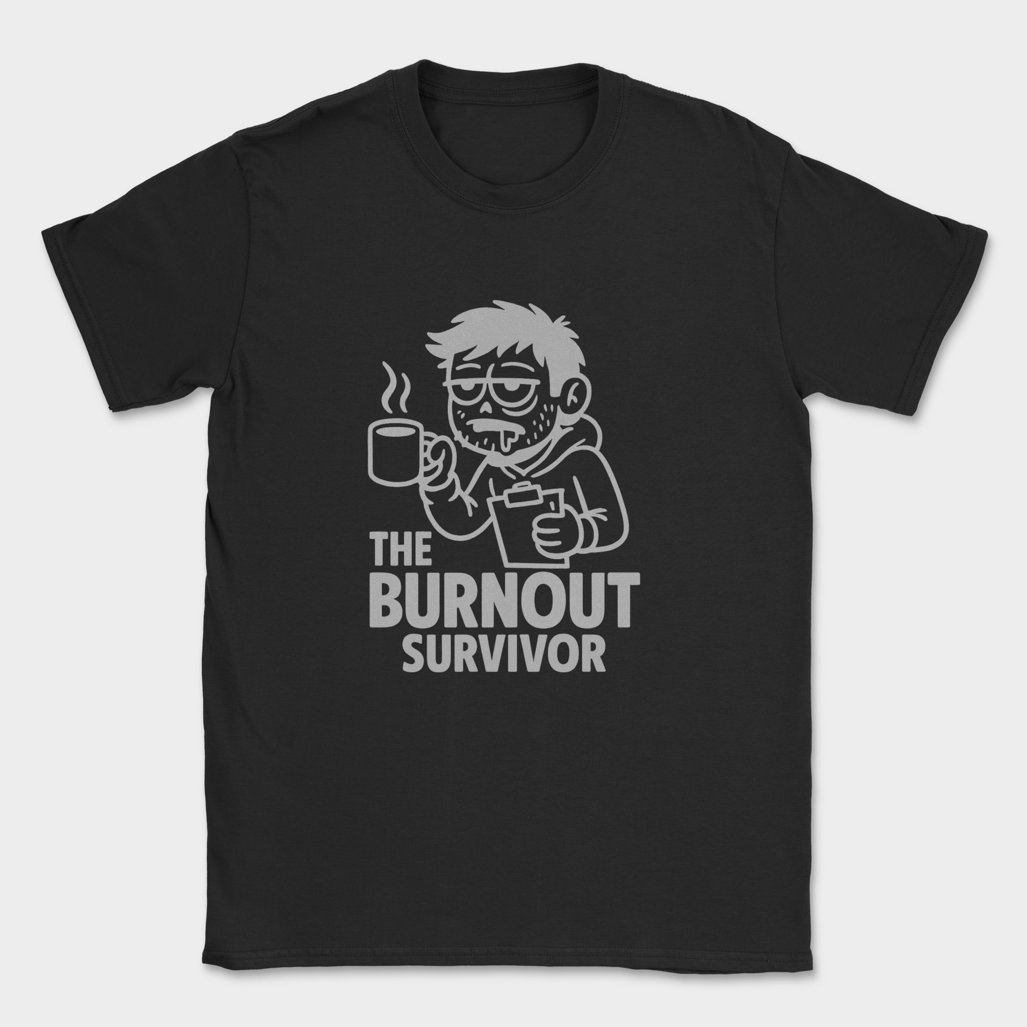 the burnout surviver shirt — Black