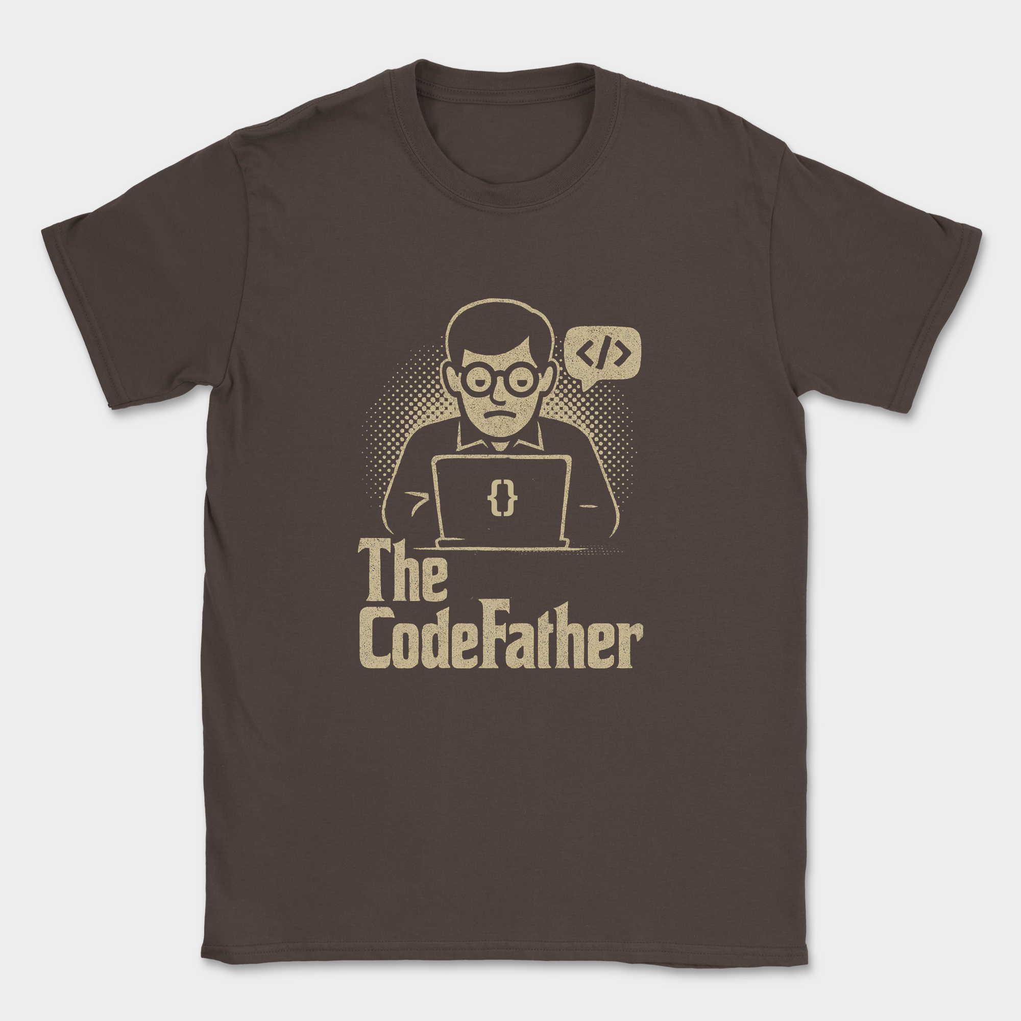The Codefather shirt — Dark Chocolate