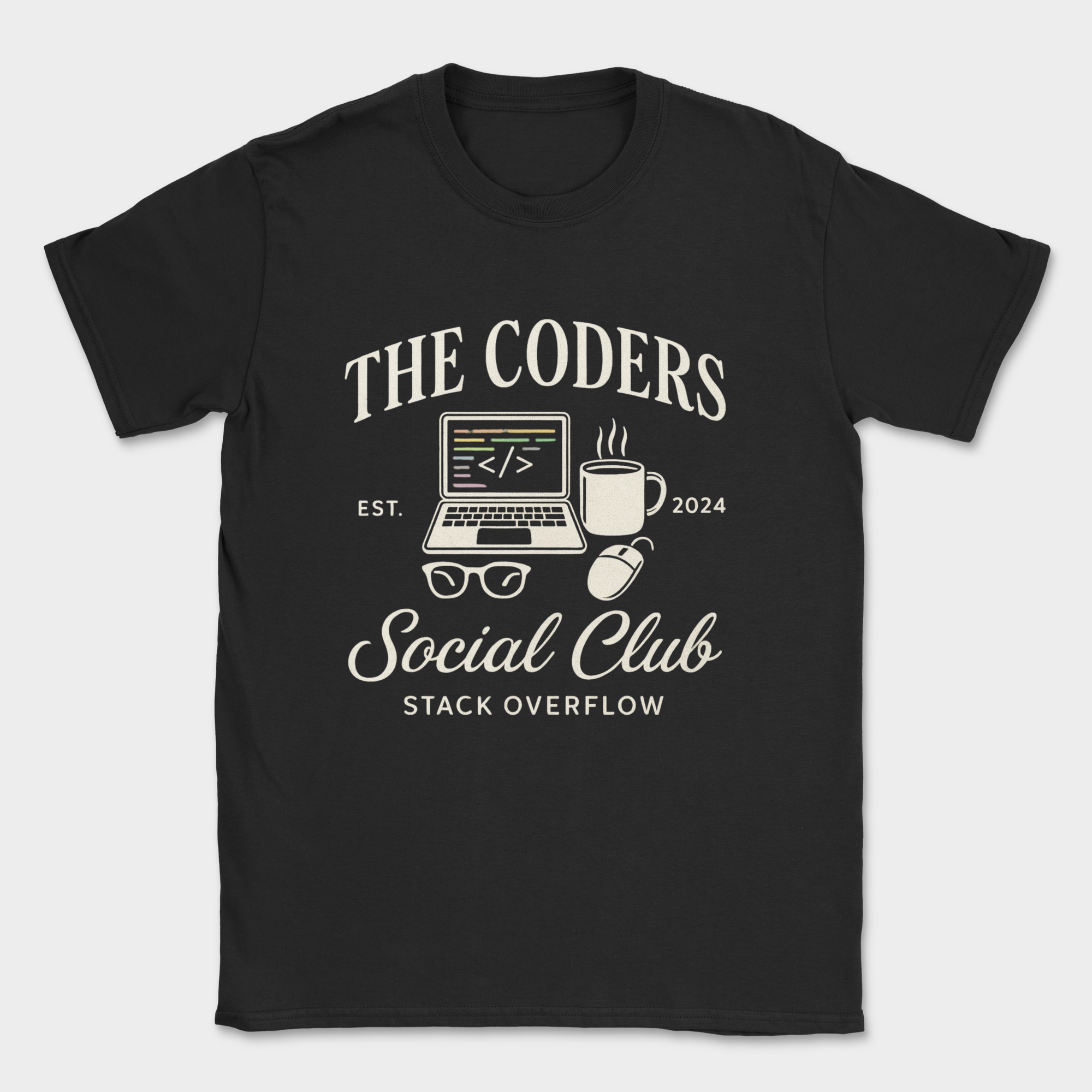 the coders social club shirt — Black