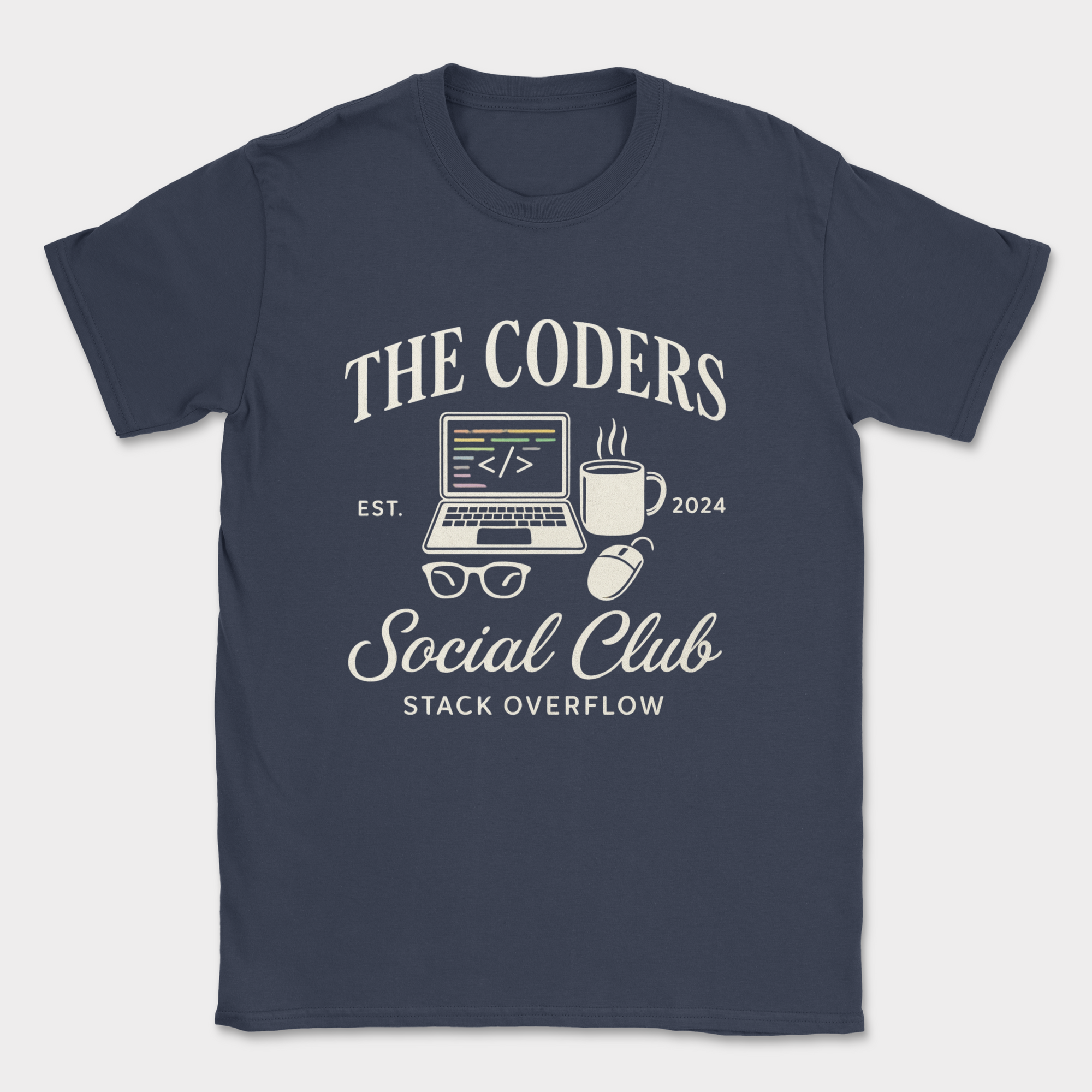 the coders social club shirt — Navy