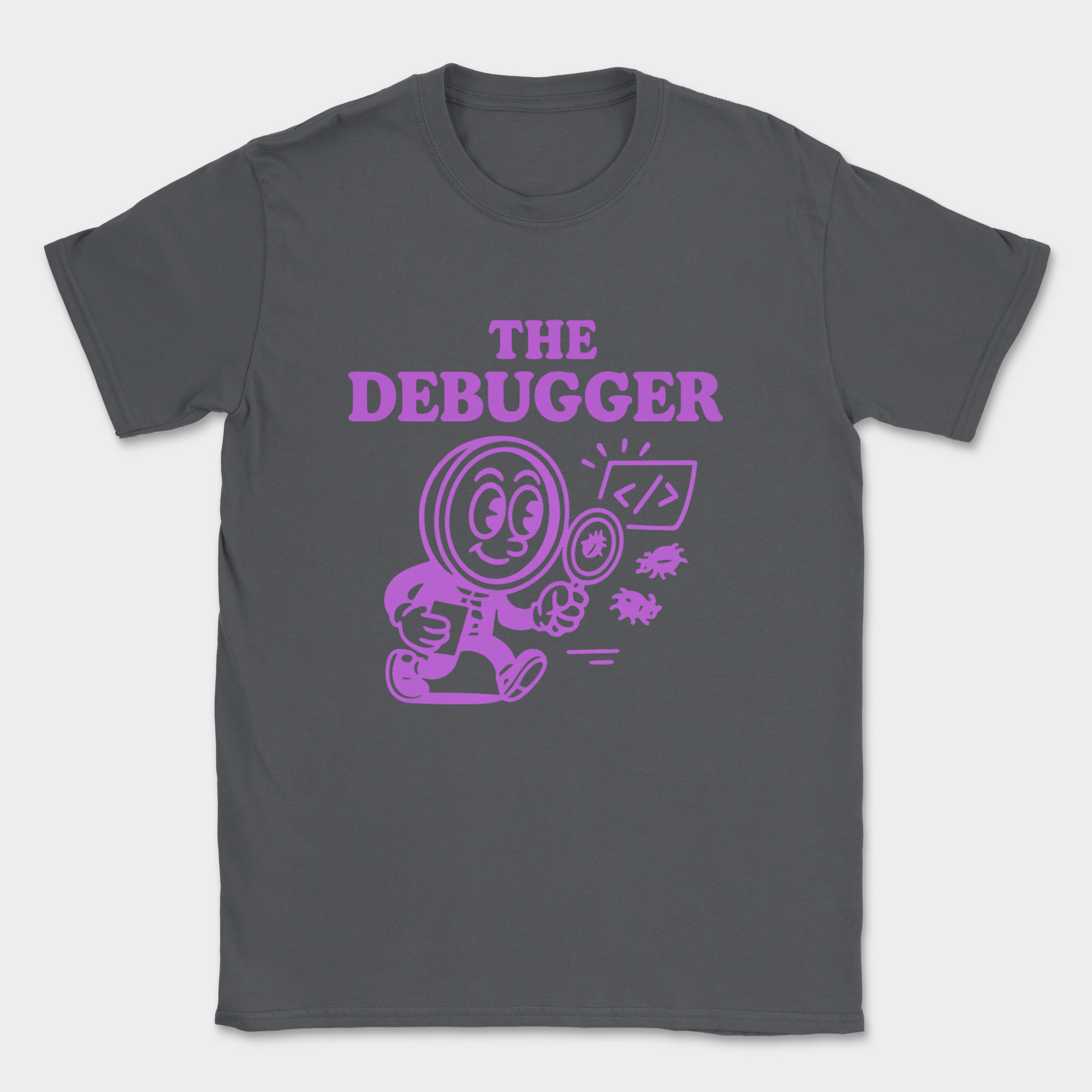 the debugger shirt — Dark Heather Grey