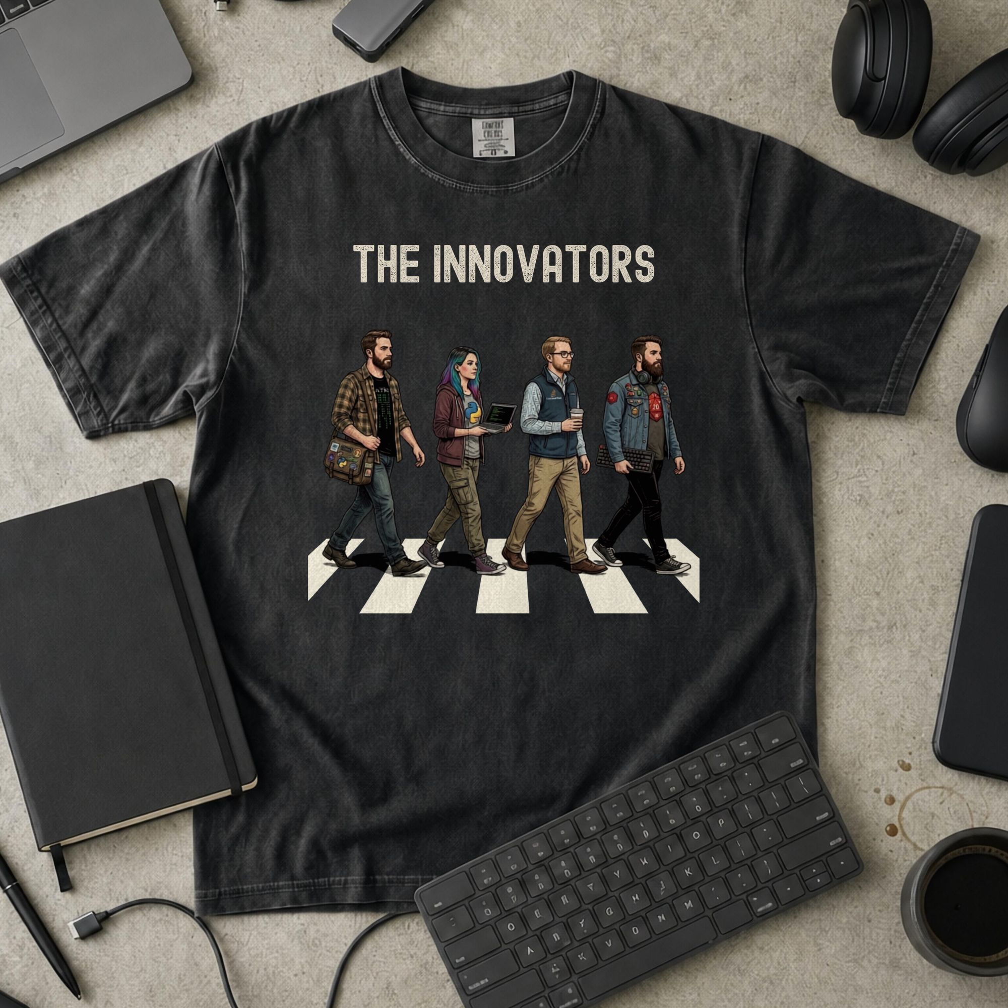 The Innovators Premium Shirt — black Premium Shirt mock-up