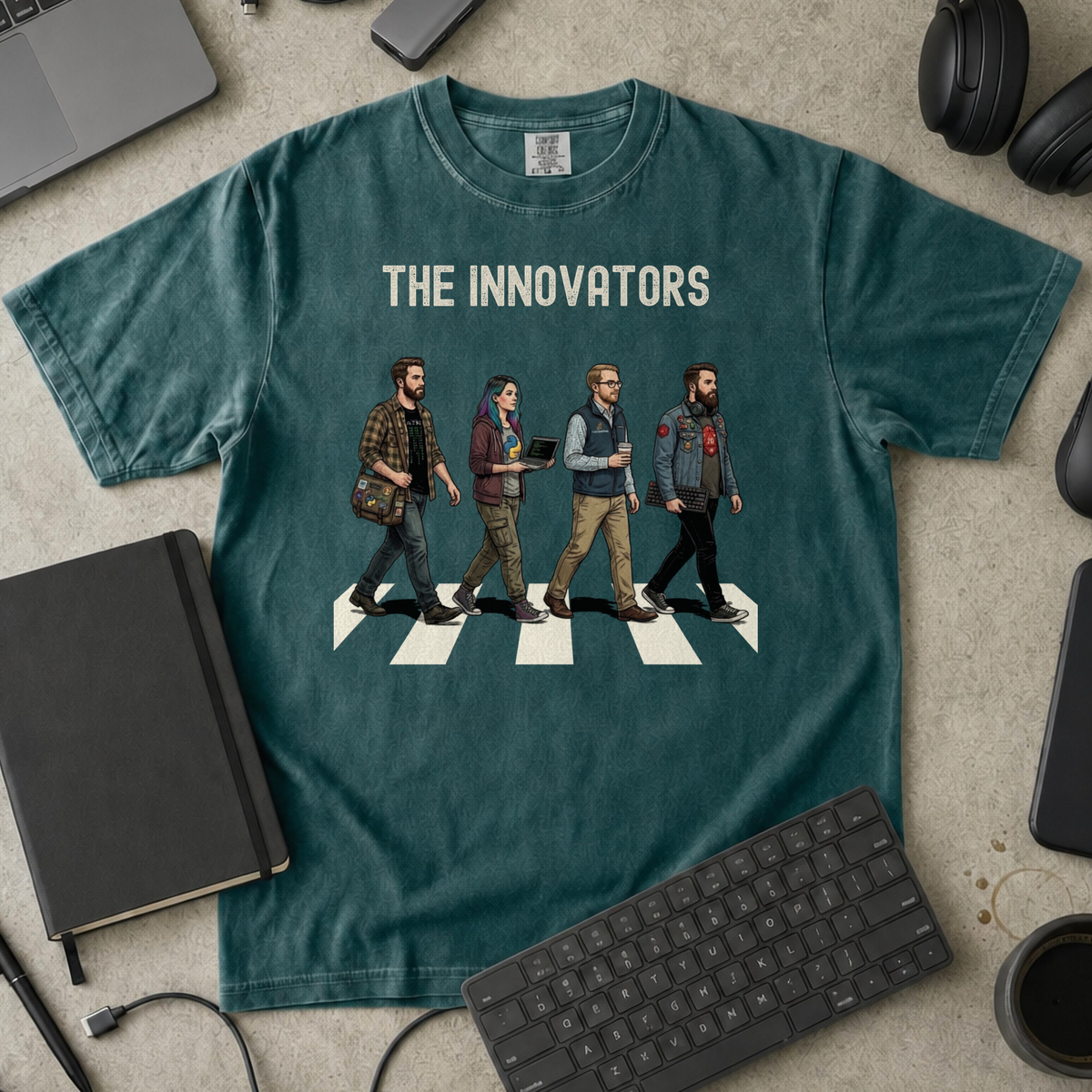 The Innovators Premium Shirt — blue spruce Premium Shirt mock-up