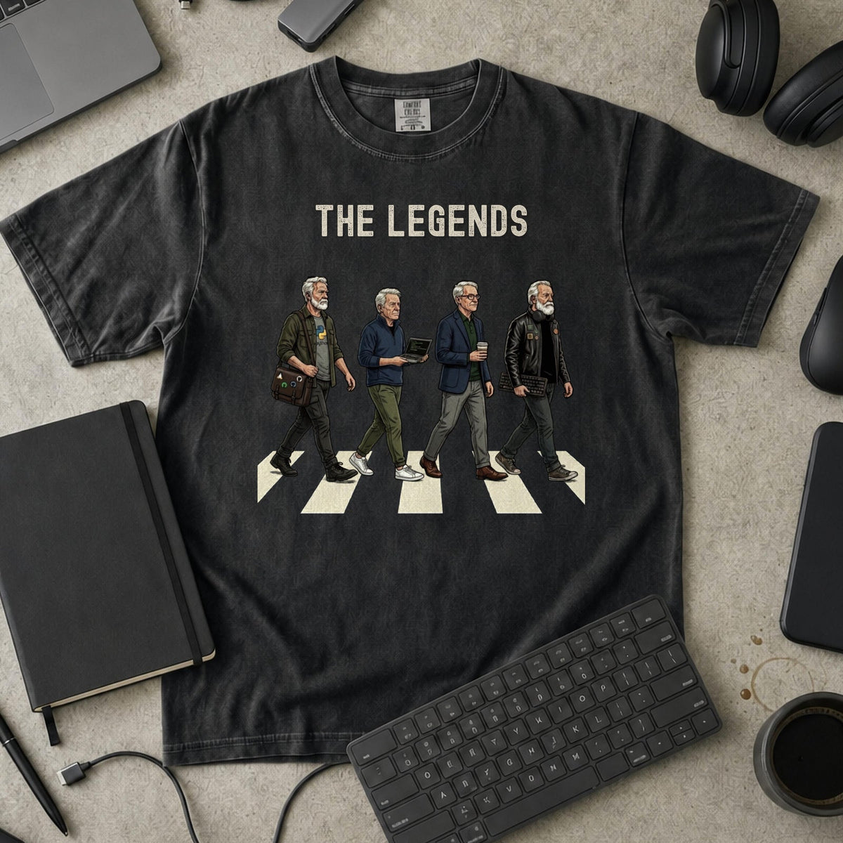 The Legends Premium Shirt — black Premium Shirt mock-up