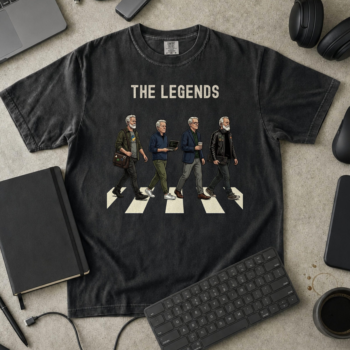 The Legends Premium Shirt — black Premium Shirt mock-up