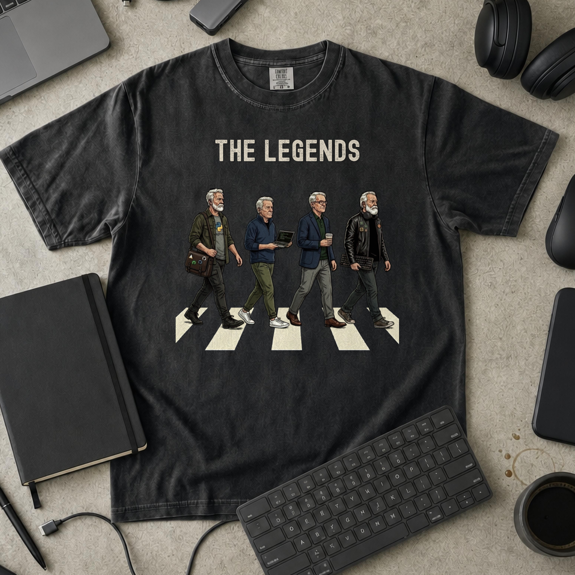 The Legends Premium Shirt — black Premium Shirt mock-up