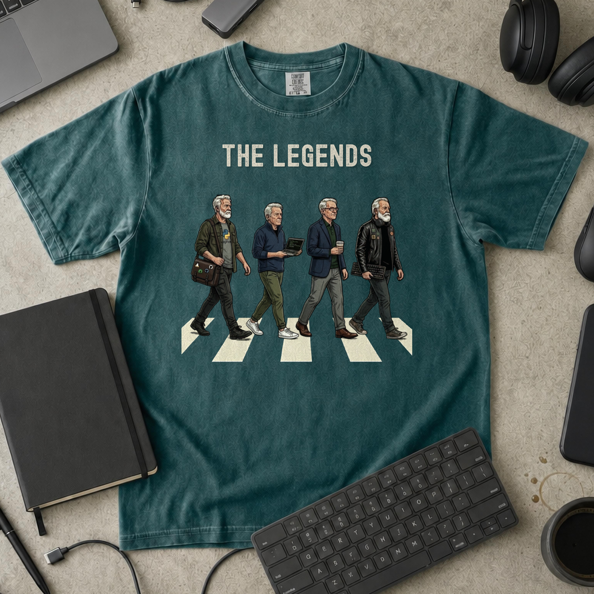 The Legends Premium Shirt — blue spruce Premium Shirt mock-up