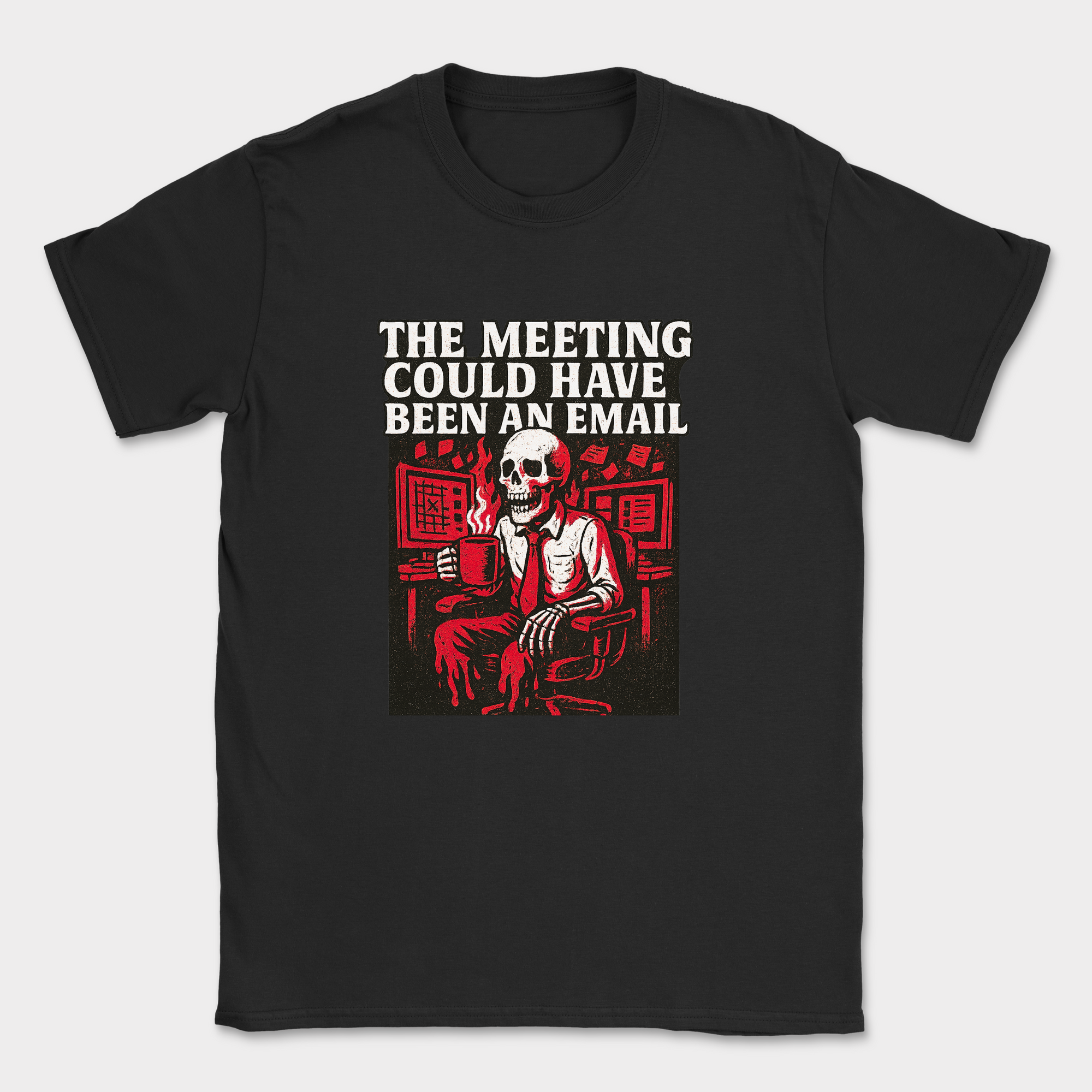 the meeting could have been an email skeleton shirt — Black