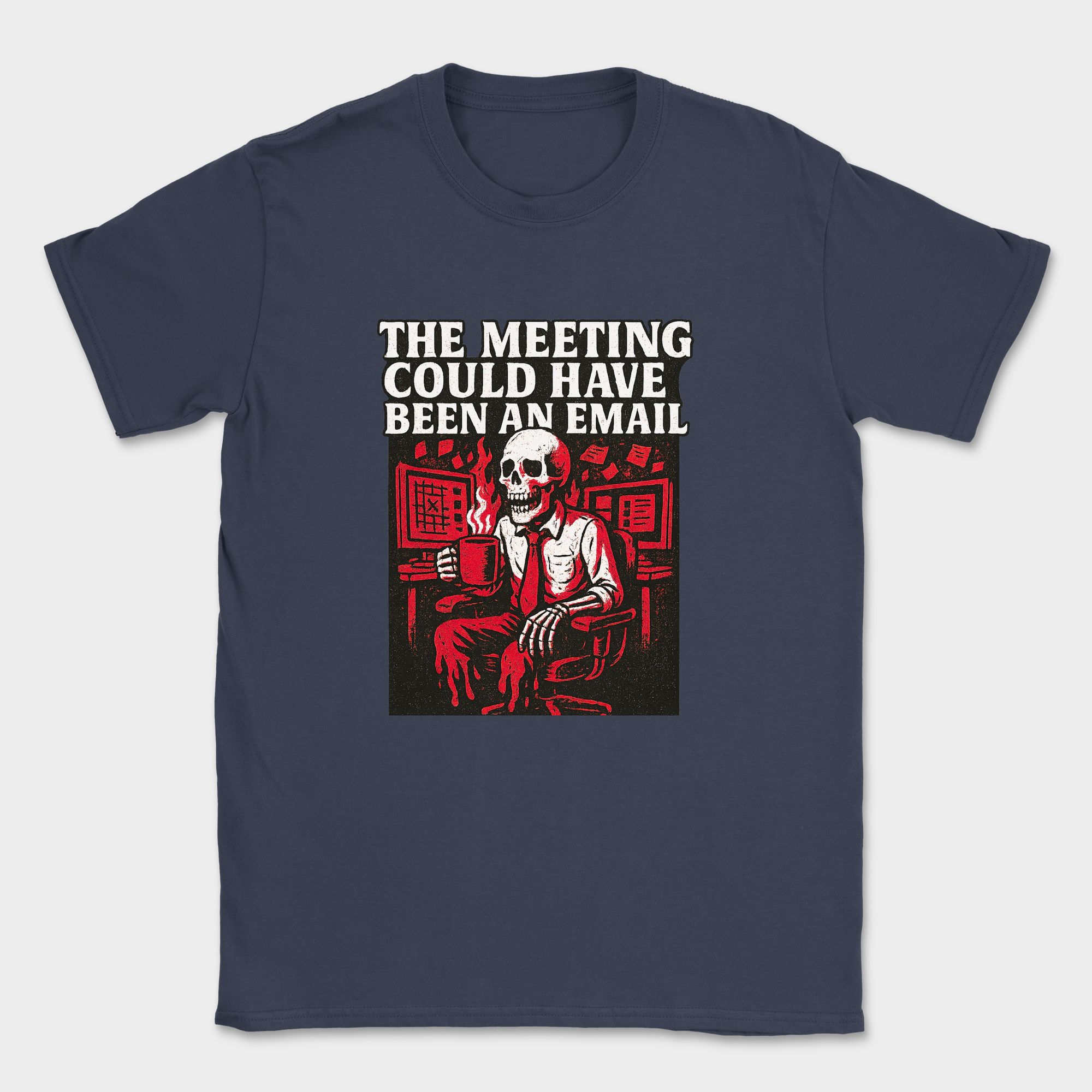 the meeting could have been an email skeleton shirt — Navy