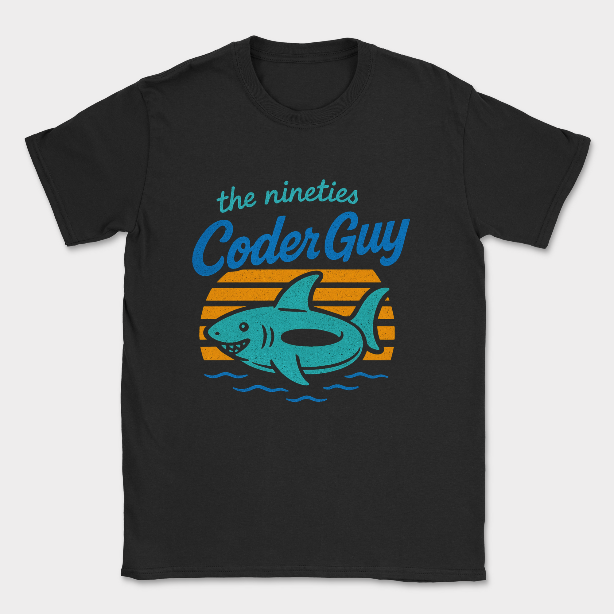 the nineties coder guy shirt — Black