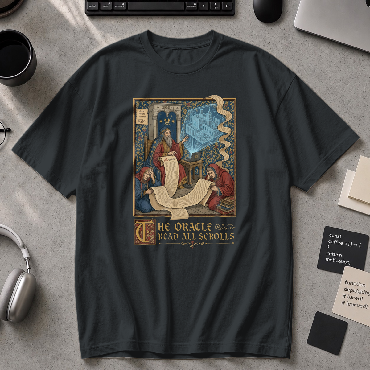 The Oracle Read All Scrolls Premium Shirt - Black
